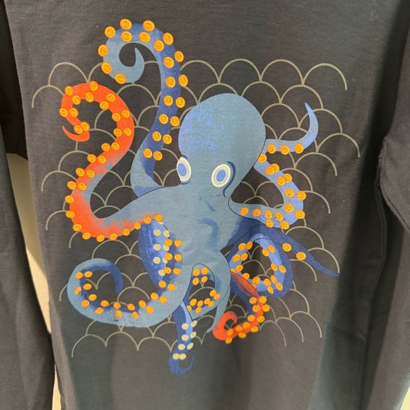 NWT Tea Collection Minhwa Octopus Graphic Tee in Indigo Size 3T - Picture 4 of 7